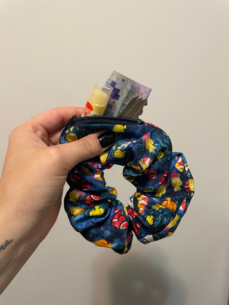 Tropical Fish Zipper Scrunchie