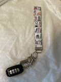 Bookshelf Cats Keychain Wristlet