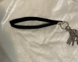 Black Keychain Wristlet