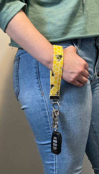 Bee Keychain Wristlet