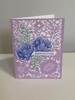 Purple Floral Congratulations Card