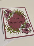 Floral Mauve Anniversary Card