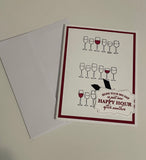 Red Wine Birthday Card