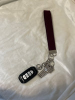 Burgundy Keychain Wristlet