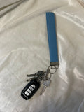 Light Blue Keychain Wristlet