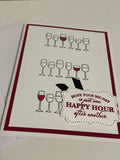 Red Wine Birthday Card