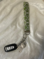 White Leaf Keychain Wristlet