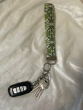 White Leaf Keychain Wristlet