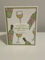 Happy Hour White Wine Birthday Card