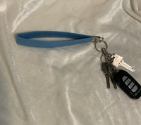 Light Blue Keychain Wristlet