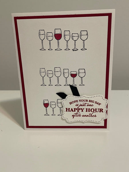 Red Wine Birthday Card