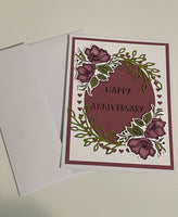 Floral Mauve Anniversary Card