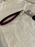 Burgundy Keychain Wristlet