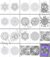 60+ Floral Mandala Adult Colouring Pages Digital Download