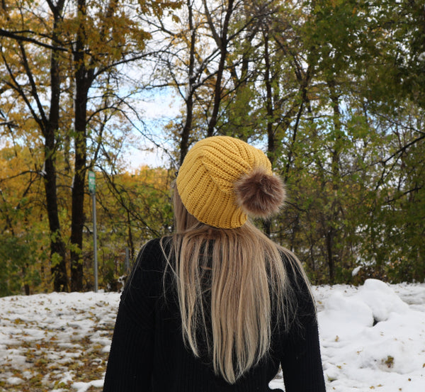 Slouchy Ribbed Style Crochet Beanie