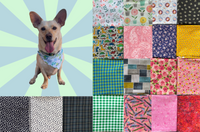 1/3 Patterned Pet Bandana