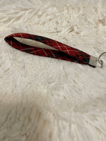 Tartan Plaid Keychain Wristlet