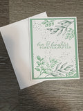 Mint Wedding Card