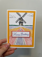 Windmill Birthday Card