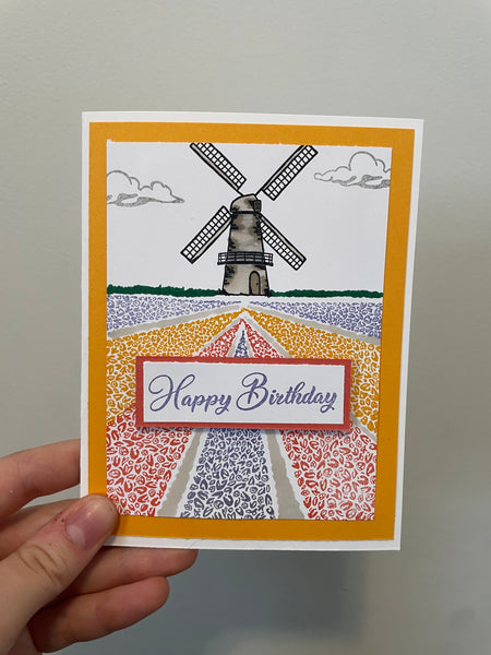 Windmill Birthday Card