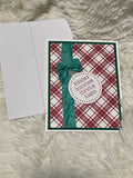 Plaid Ornament Christmas Card