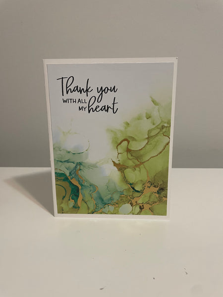 Ink and Gold Thank You Card