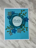 Blue Flower Birthday Card