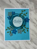 Blue Flower Birthday Card