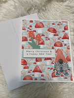 Girl Mushroom Gnome Christmas Card