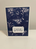 Navy Sun Print Sympathy Card