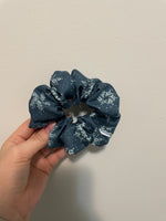 Blue Snowflake Scrunchie