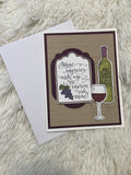 Red Wine Birthday Card