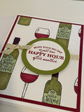 Happy Hour Red Wine Birthday Card