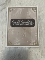 Love and Laughter Lace Wedding Card