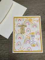 Yellow Rainbow Baby Card