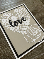 White Rose Elegant Love Card