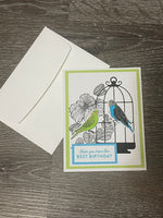 Parakeet Birthday Card