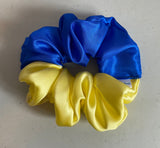 Silk Ukrainian Flag Scrunchie