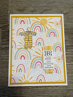 Yellow Rainbow Baby Card