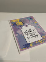 Purple Painted Birthday Card