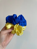 Silk Ukrainian Flag Scrunchie