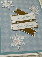 Snowflake Seasons Greetings Christmas Card