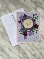 Purple Flower Thank You Card