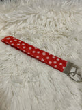 Red Snowflake Keychain Wristlet