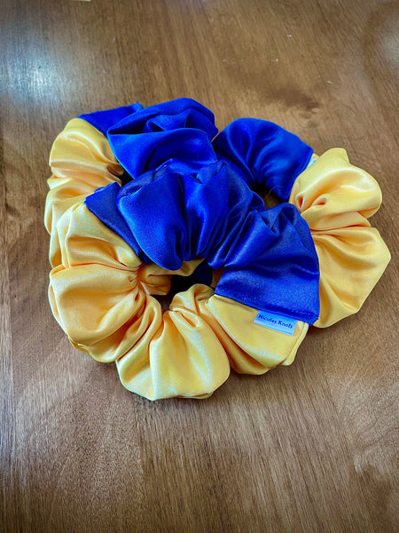 Satin Ukrainian Flag Scrunchie