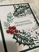 Holly Seasons Greetings Card