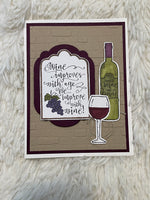 Red Wine Birthday Card