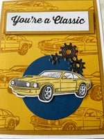 Yellow Mustang Card