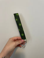 Weed Leaf Keychain Wristlet