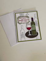 Happy Hour Wine Birthday Card